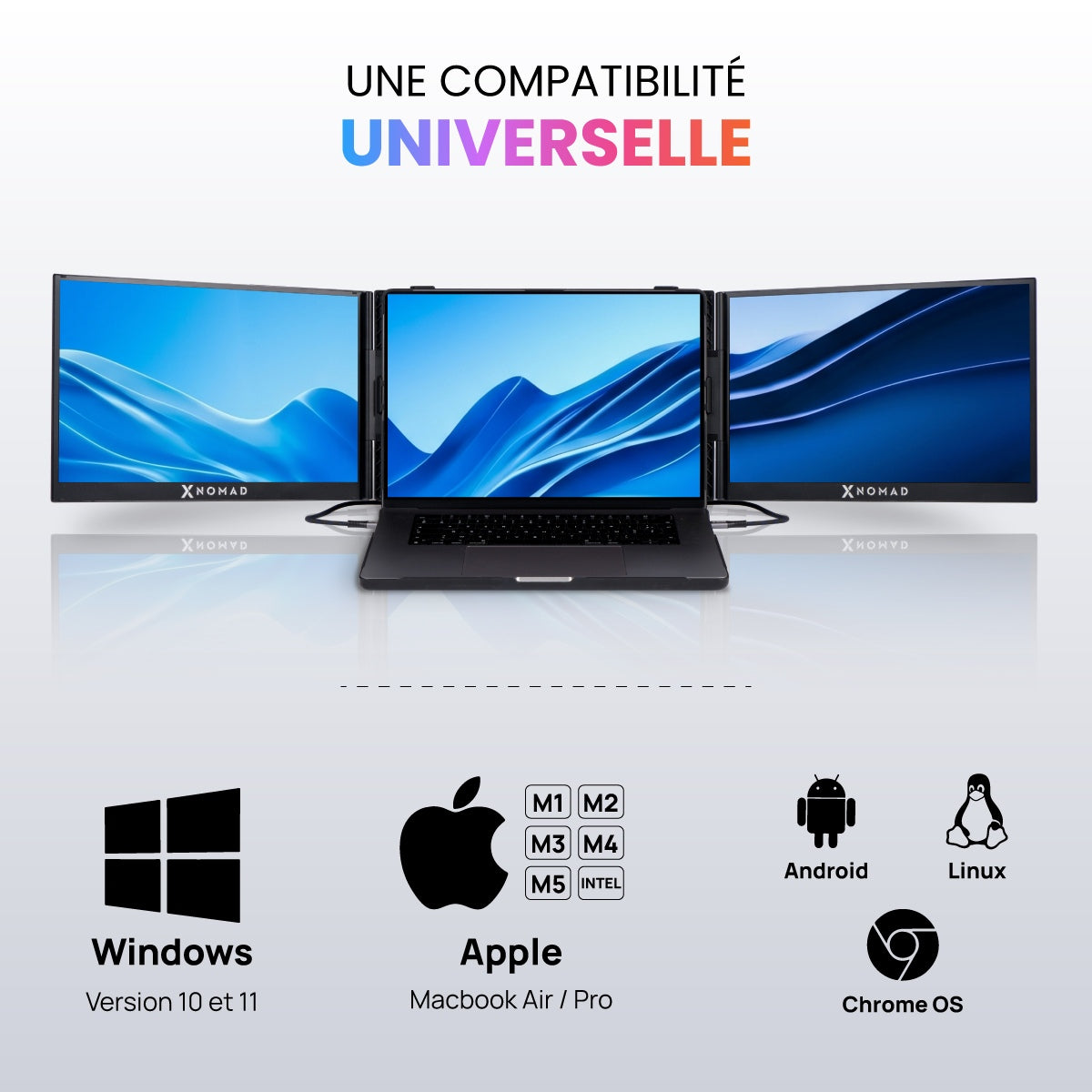 X3 Pro® Tragbarer Doppelbildschirm 13,3" – Komfort & Produktivität
