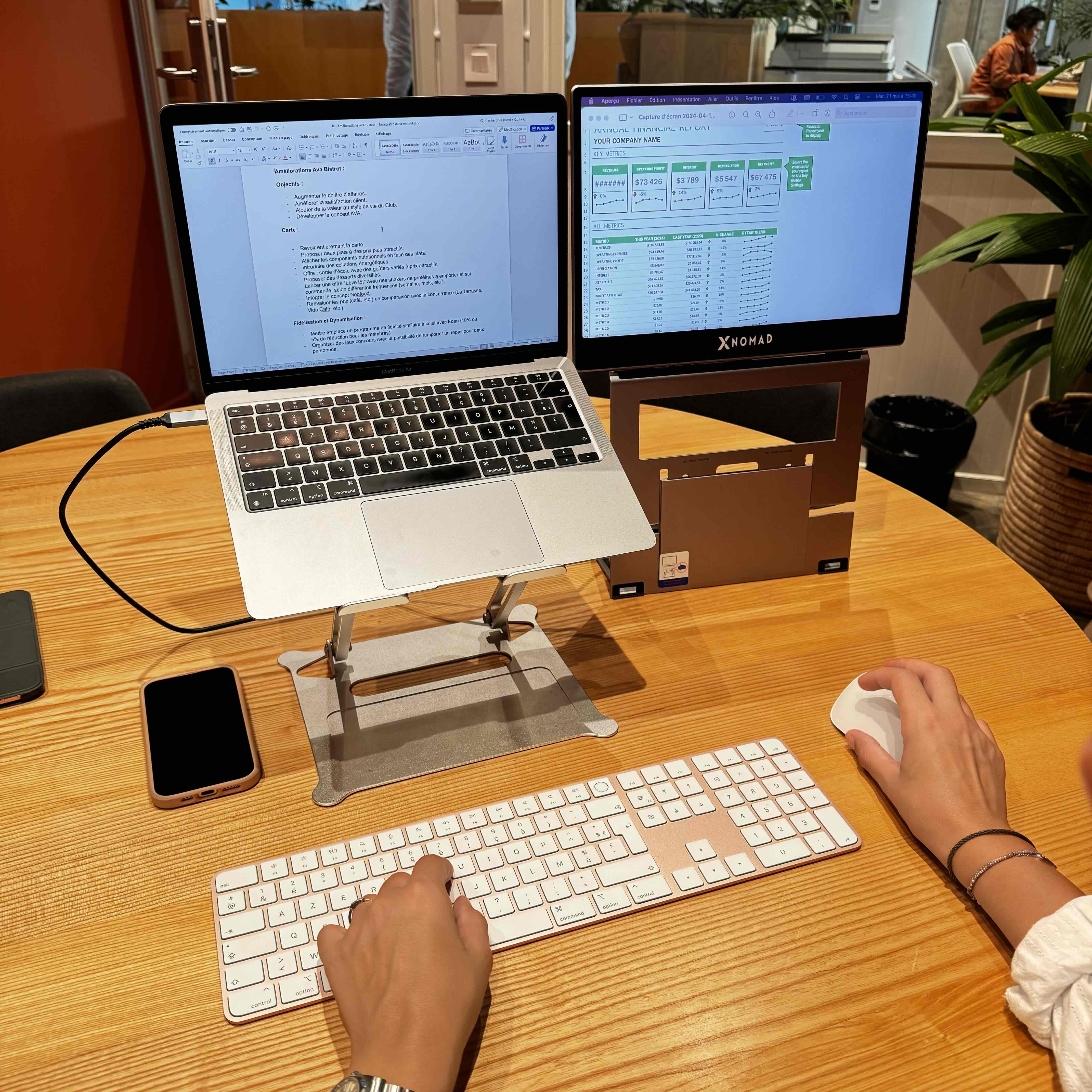 X2 Plus® Tragbarer Einzelbildschirm 15,6" – Platzsparend & Ergonomisch