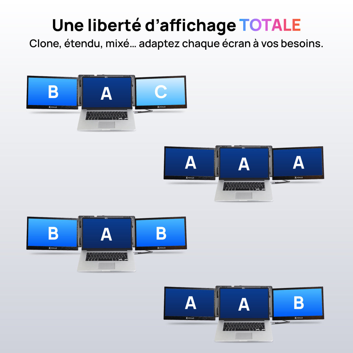 X3 Pro® Tragbarer Doppelbildschirm 13,3" – Komfort & Produktivität