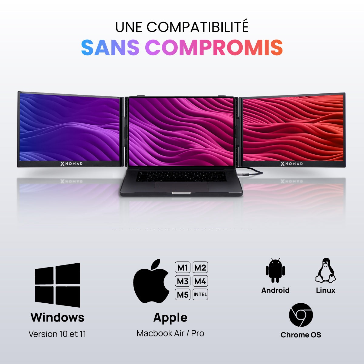 X3 Pro® Tragbarer Doppelbildschirm 13,3" – Komfort & Produktivität