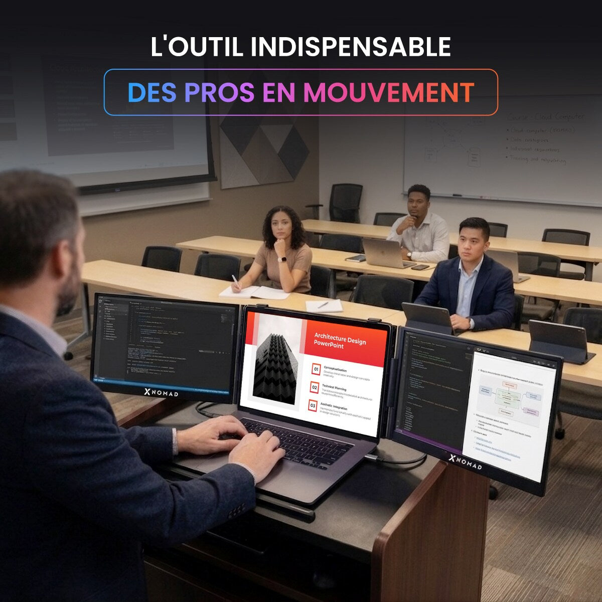 X3 Pro® Tragbarer Doppelbildschirm 13,3" – Komfort & Produktivität