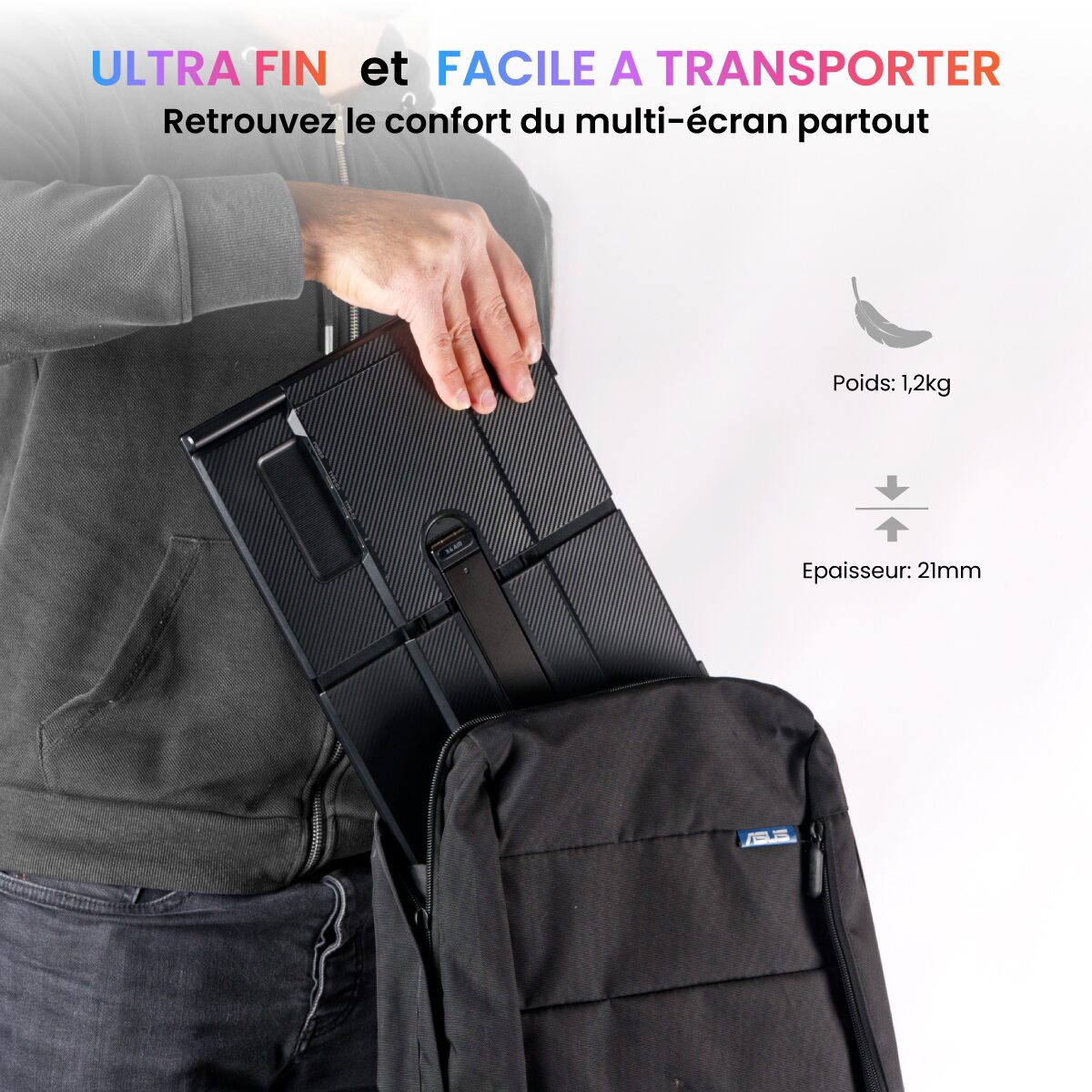 X3 Pro® Tragbarer Doppelbildschirm 13,3" – Komfort & Produktivität