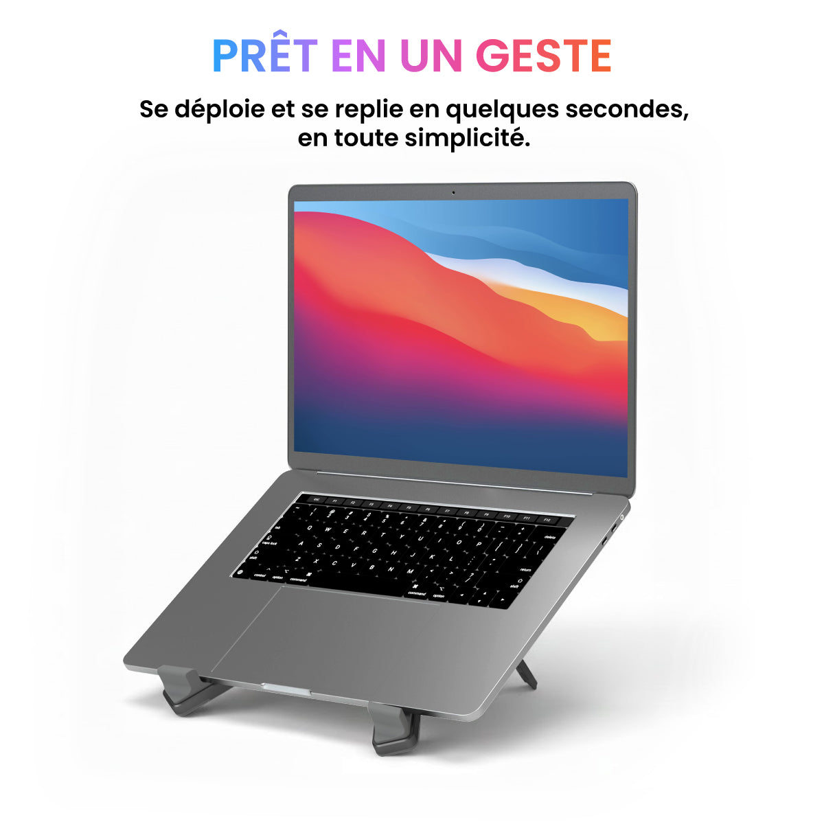 Airstand® Support ordinateur portable aluminium pliable - MacBook & PC de  10 à 16" - 7 positions - Confort optimal