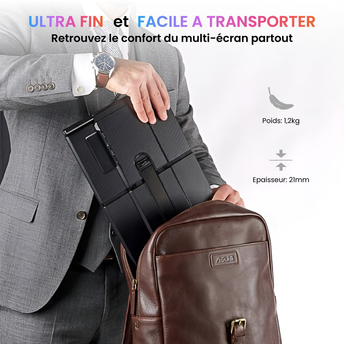 X3 Pro® Tragbarer Doppelbildschirm 13,3" – Komfort & Produktivität